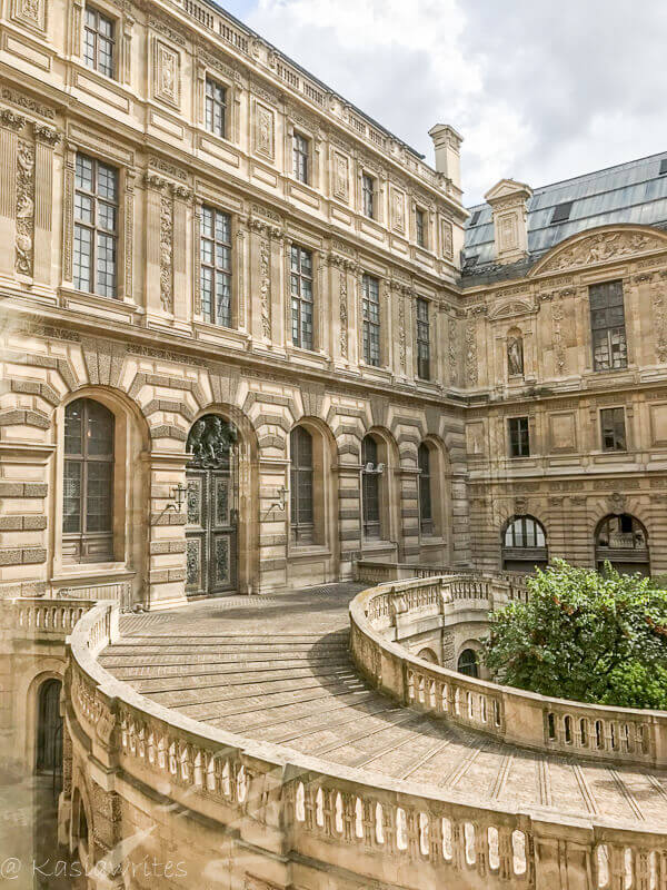 Louvre museum courtyard