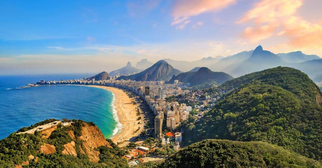 overlooking the Copacabana beach is one of many things to do in Rio de Janeiro Brazil