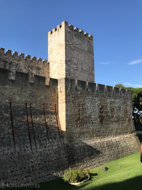 outer walls of a castle in Lisbon