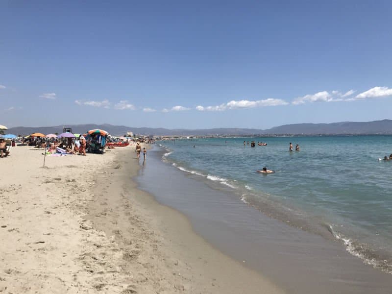 Poetto beach Sardinia