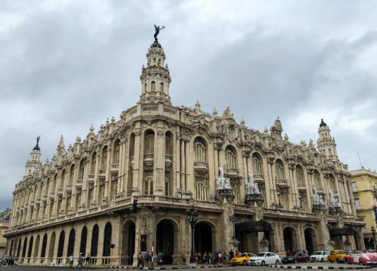 exterior of a theatre in Havana