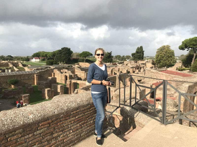 overlooking Ostia Antica from a viewing platform