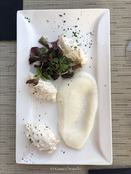 creamed cod with polenta