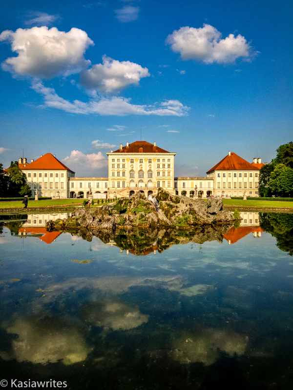 Nymphenburg Palace reflecting in the water