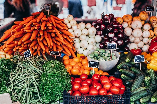 vegetables on display responsible travel 