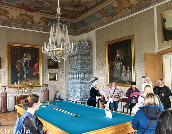 billiards room in Rundale Palace