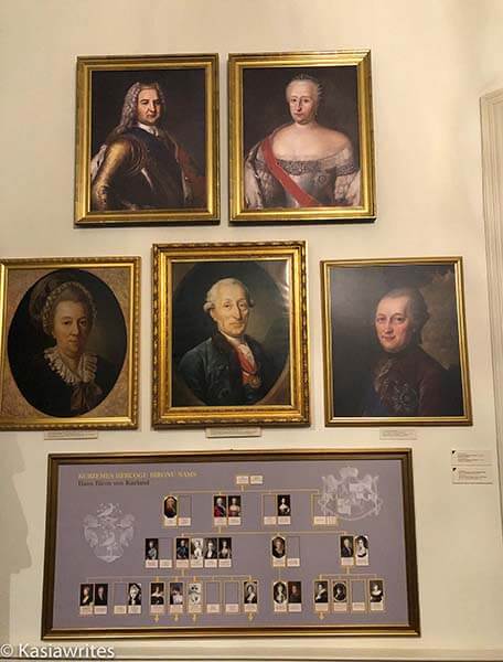 portraits of owners of Rundale Palace