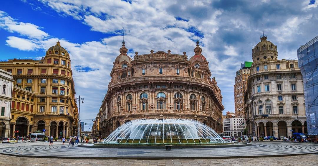 decorative buildings with a water fountain are some of the great things to do in Genoa