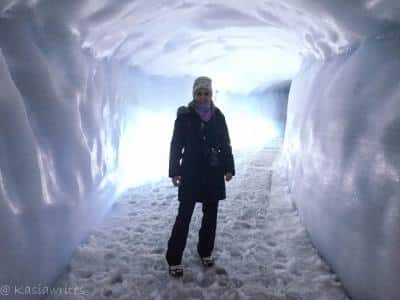 inside ice cave